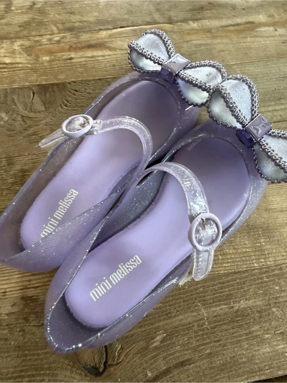 Mini Melissa Lilac 💜 Girls' Sweet Love IV Flats - Toddler size 12